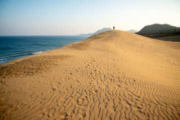 鳥取砂丘の美しい風景Beautiful scenery of Tottori Sand Dunes in Japan