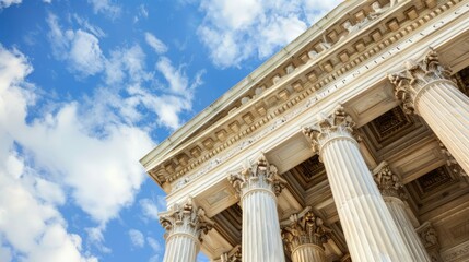 Fototapeta premium Ancient Architecture Against a Blue Sky