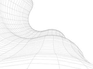 abstract 3d architecture vector illustration