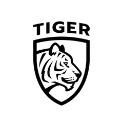 Tiger head, sports logo.