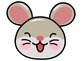 Mouse Animal Head Cartoon Illustration