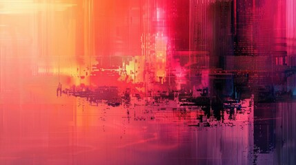 Obraz premium Glitch art digital textures