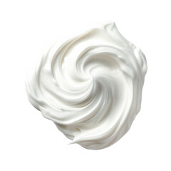 Whipped Cream Swirl on Black Background