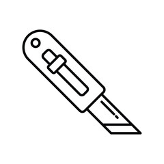 cutter icon with white background vector stock illustration