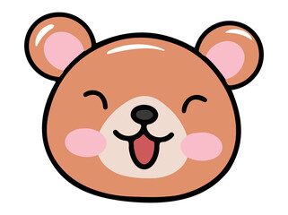 Beer Animal Head Cartoon Illustration