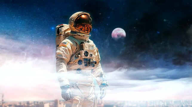 Astronaut in the moon