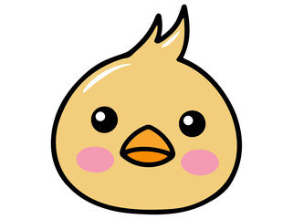 Chicks Animal Head Cartoon Illustration