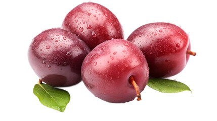 Obraz premium a group of plums sitting on top of each other