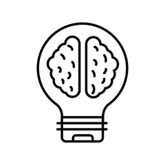 Fototapeta premium idea icon with white background vector stock illustration