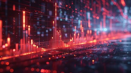 A realistic depiction of market volatility, with fluctuating graphs and indicators on a digital screen, vibrant and detailed financial data, modern interface, high-resolution graphics, professional se