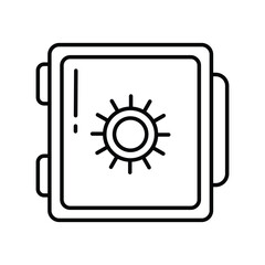 locker icon with white background vector stock illustration