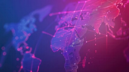 A clean, simple, and modern image of a globe with continents, showcasing the interconnectedness of our world, perfect for travel businesses. Generative AI