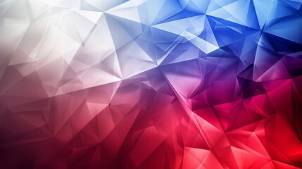 Abstract Memorial Day background with geometric shapes in patriotic colors.