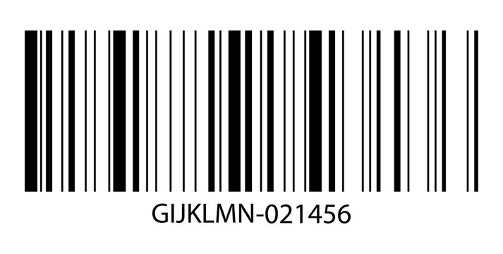 Black barcode  label design