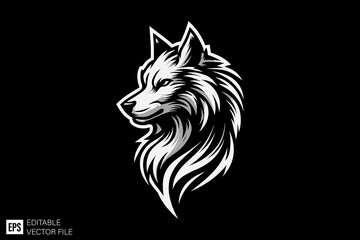 Obraz premium Wolf head vector design 