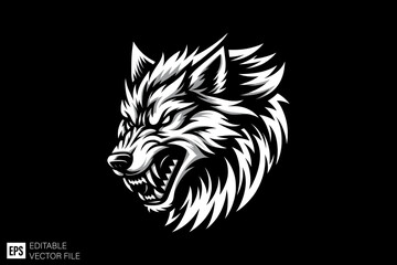 Obraz premium Wolf head vector design 