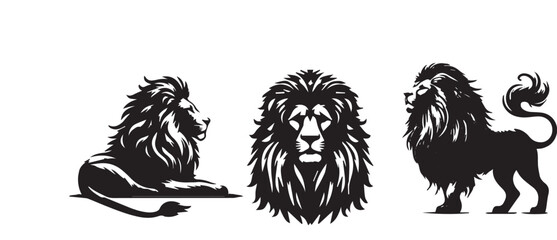 
silhouette loin black and white with white background