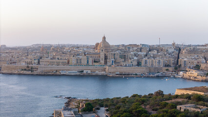 Fototapeta premium Aerial landscapes over Valletta, Malta 