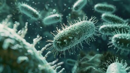 Fototapeta premium Bacteria virus cells image