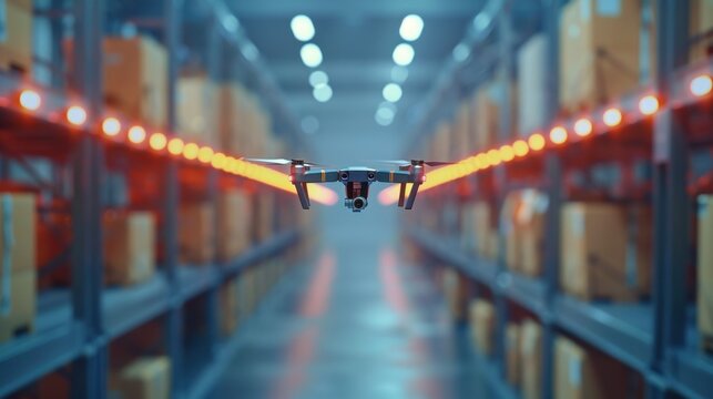Drone technology revolutionizing logistics and last-mile delivery services.