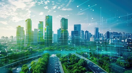 City officials using climate monitoring technology for urban planning.