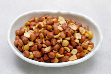 Red skin peanuts roasted salted, peanut snacks