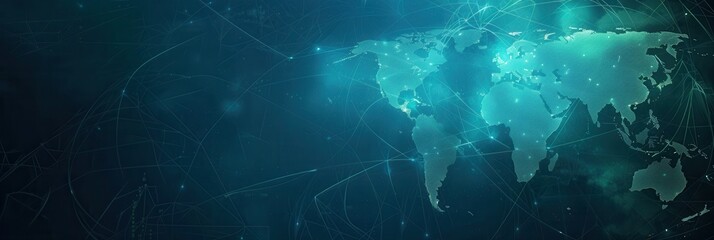 A minimalist globe image with clean lines and a blue background. Perfect for use by travel agencies and global travel companies. Generative AI