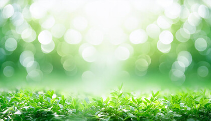 新緑の葉っぱと木漏れ日,Generative AI ,AI画像