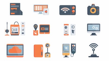 internet of things design flat icon