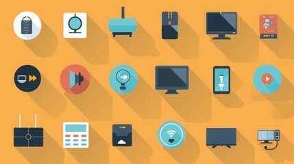 internet of things design flat icon