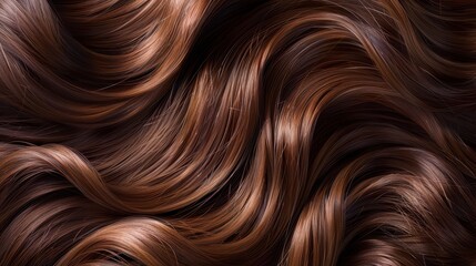 Naklejka premium The Shiny Brown Hair
