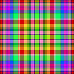 Tartan plaid pattern. Seamless check plaid in blue, red, and yellow for flannel shirt, bag, underwear, pyjamas, or other modern textile print,EPS 10.