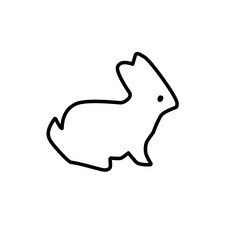 Animal icon isolated on white