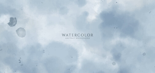 Abstract horizontal watercolor background. Neutral light colored empty space background illustration