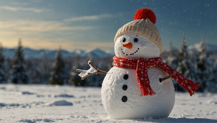 Obraz premium snowman of sky