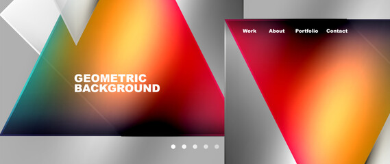 Gradient triangle geometric minimal wallpaper