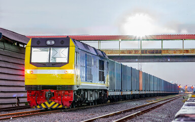 Obraz premium freight Container train 553 