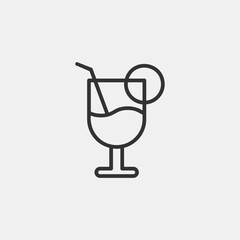 Lemonade vector icon. line lemonade icon from travel and trip collection