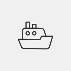 Vector illustration of ship icon. Sea transport for travel.