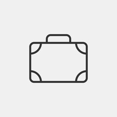 travel bag icon. vacation, baggage and luggage symbol.