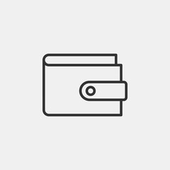 vector illustration of wallet icon on grey background
