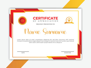 Creative new certificate design template and vector file.