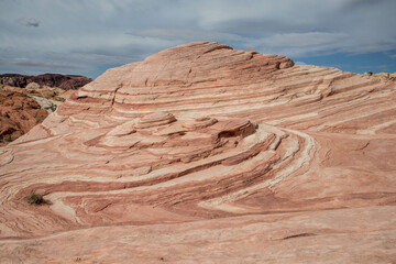 Beautiful hikes through an amazing landscape of Valley of fire State park, Nevada USA