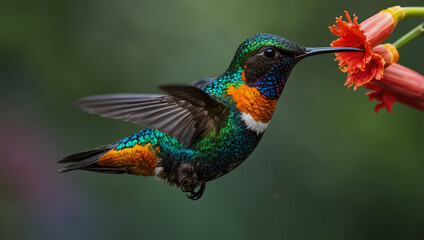 Fototapeta premium hummingbird on a flower