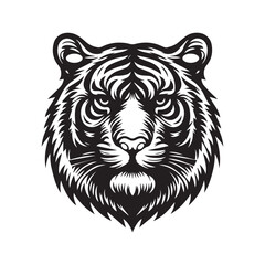 Tiger head. Vector illustration for t-shirt and other uses.