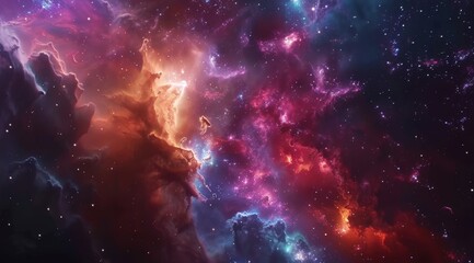 amazing colors of Galaxy background realistic cinematic lighting 