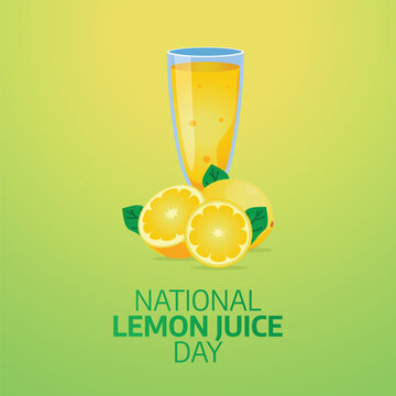 National Lemon Juice Day. Flat art design. Vector design. Good for usage template. eps 10.