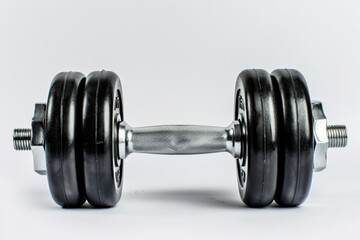 Fototapeta premium Dumbbell and Barbell Gym Equipment Isolated on White Background