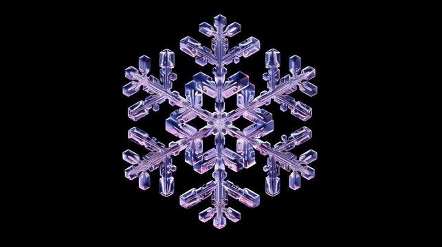 Iridescent Snowflake Macro