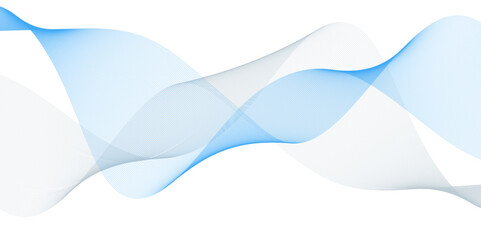 Abstract vector background with blue wavy lines.  Stylized line art background. Vector illustration. 